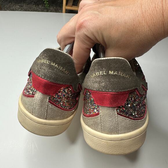 Isabelle Marant Etoile Glitter Flame Leather Sneakers - Picture 5 of 6